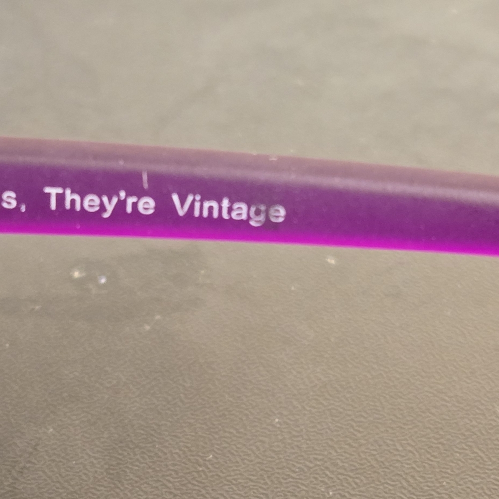 Goodr Brand Purple Sunglasses with Green Lenses - Picture 3 of 4